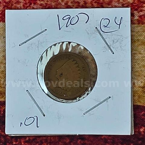 Nice Old Indian Head Penny 1907