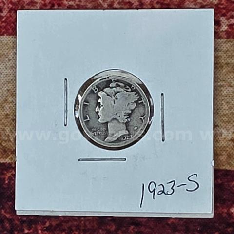 Nice Old Silver Mercury Dime 1923-S