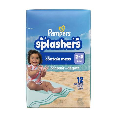 Brand New - 6 PACK - Pampers Splashers Swim Diapers, Size 2-3, Disposable Baby Swim Diapers - Shipping Available