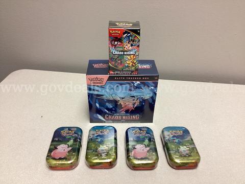 Pokémon Mega Evolution Chaos Rising Elite Trainer Box, Booster Bundle & 3 Mini tins