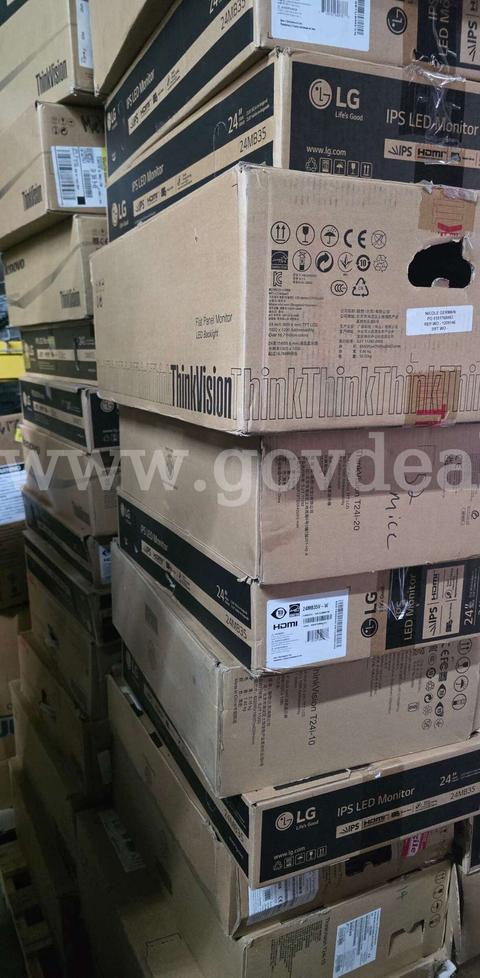 50 Pcs Mixed 24-Inch Lenovo & LG Monitors – Used