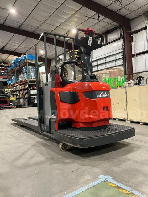 2024 LINDE STAND ON PALLET JACK MODEL EWR40 8' FORKS