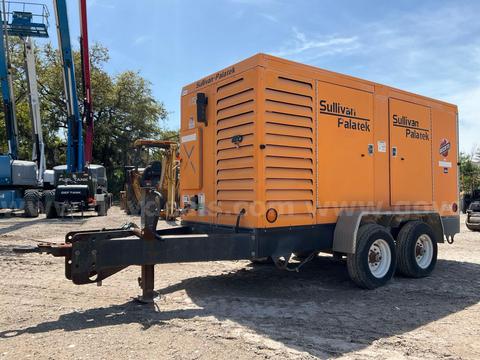 SULLIVAN PALATEK DF750PH3CU TRAILER MOUNTED AIR COMPRESSOR; DIESEL