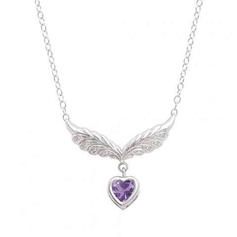 AMETHYST and DIAMOND Pendant