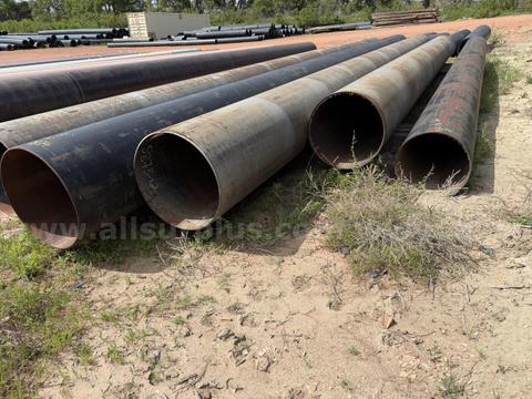 Pipe, Carbon Steel, 12in to 24in, STD, Unused, Qty 15jts