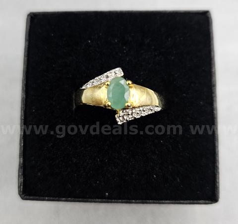 EMERALD and DIAMOND RING