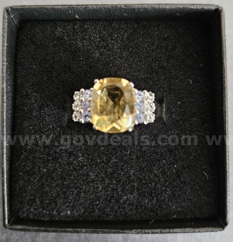 Tanzanite, Citrine and Topaz Ring