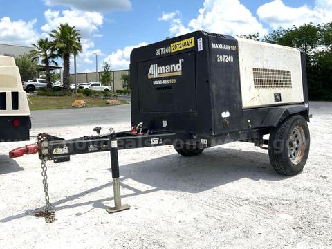 2018 ALLMAND MAXI AIR 185 COMPRESSOR MODEL MA185-6E1; YANMAR DIESEL,TRAILER MOUNTED