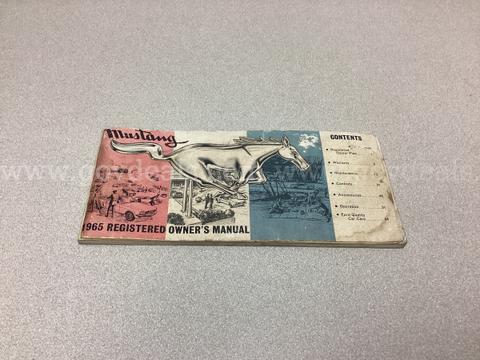 1965 Mustang Registered Owners Manual
