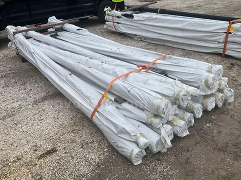 NEW / UNUSED VALMONT 14FT FIBERGLASS LIGHT POLES, APPROX 25PCS TOTAL