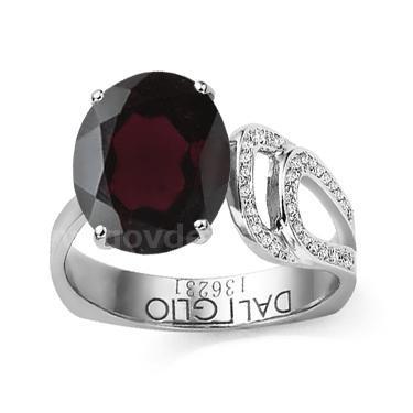 GARNET and DIAMOND Ring
