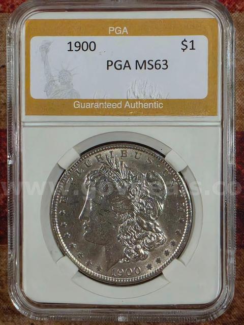Stunning 1900 Morgan Silver Dollar PGA Graded MS63