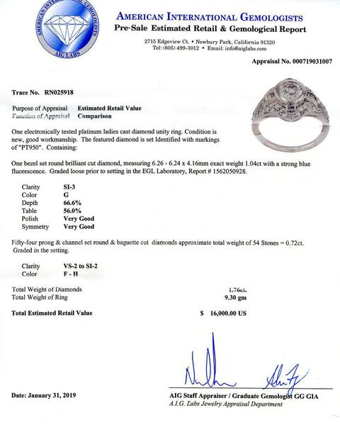 DIAMOND an PLATINUM RING