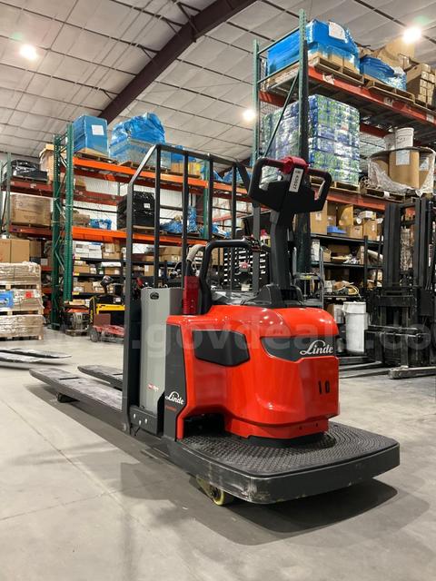 2024 LINDE STAND ON PALLET JACK MODEL EWR40 8' FORKS