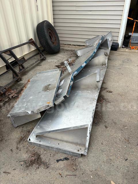 LOT OF ALUMINUM METAL SHELVES  - LOCAL PICKUP ONLY! - MA