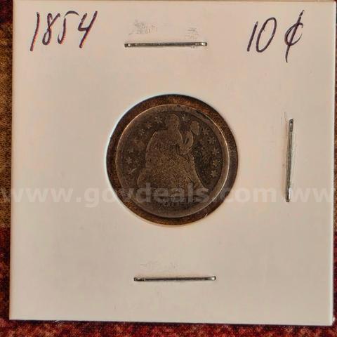 Very Nice Seated Liberty Dime 1854