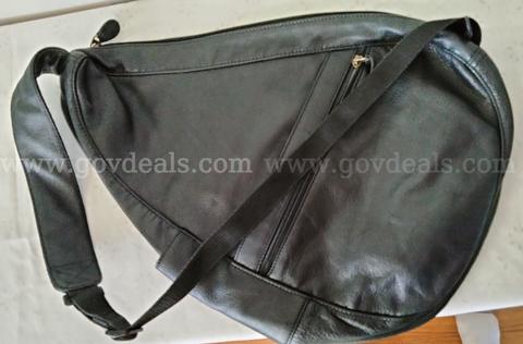 LL Bean AMERIBAG Healthy Back Blk Leather Sling Backpack Crossbody Ergonomic Bag