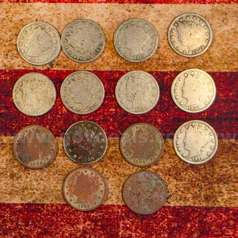 Lot of Old Liberty V Nickels