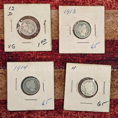 Lot of Nice Barber Dimes
