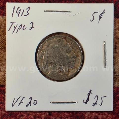 Very Nice Buffalo Nickel 1913 Type 2