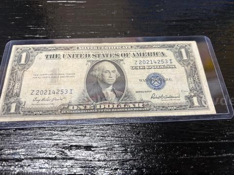 RARE DOLLAR NOTE SILVER CERTIFICATE DOLLAR BILL - SHIPPING ONLY - MA