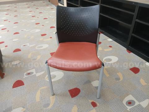 Lot of (2) stackable padded task chair