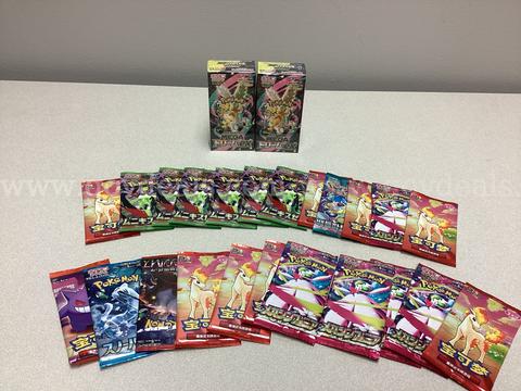 Lot of 2 Japanese Pokémon Mega Dream Ex Booster Boxes, 23 booster packs