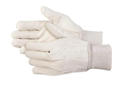 Brand New - 12 Pairs - Premium Grade Cotton Canvas Single Palm Glove - Knit Wrist, Size Small - Shipping Available