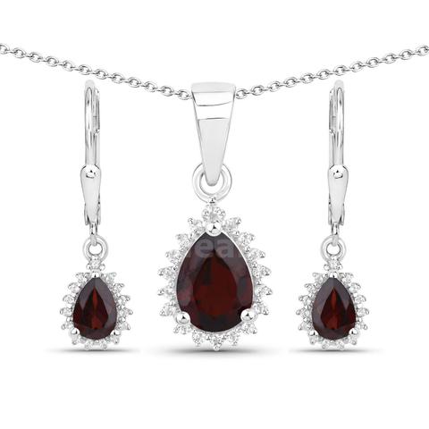 GARNET and TOPAZ Jewelry Set