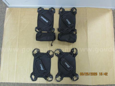 (4) USED OTTERBOX UTILITY SERIES LATCH II CASE TABLET HOLDERS.