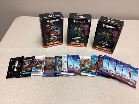 Magic the Gathering Avengers Assemble commander deck,2 Doom Prevails Commanders Deck, 15 booster pack