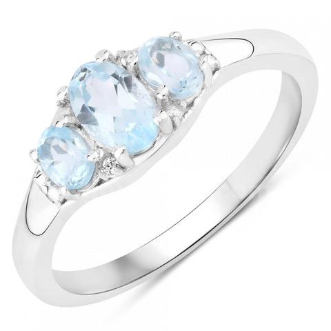 BLUE and WHITE TOPAZ RING
