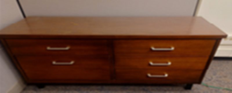 BROWN WOOD FILE CABINET — photo 1