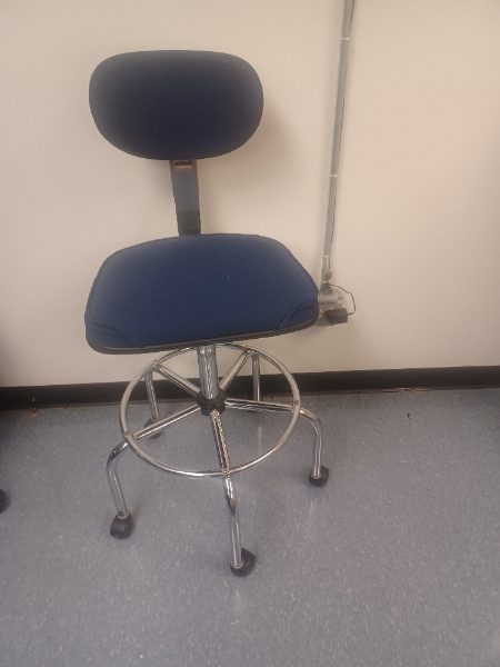 BLUE FABRIC WORK STOOL — photo 1