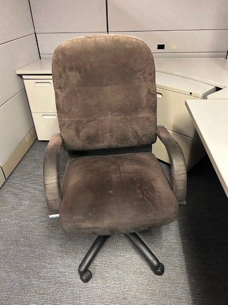 Brown Microfiber Office Chair — photo 1