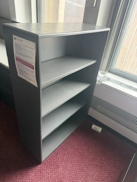 4-Shelf Freestanding Metal Office Bookcase - photo 1