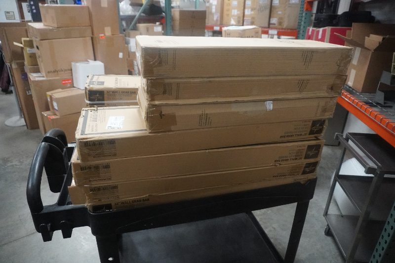 Lot of Grab Bars and Swivel Bath Seat — photo 1