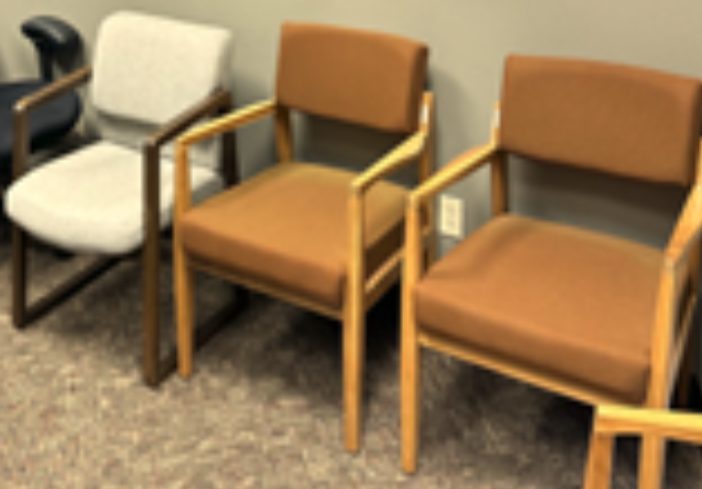 4 Fabric Cloth Office Chair Brown — photo 1