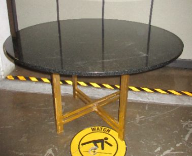 Granite and Metal Table Lot — photo 1