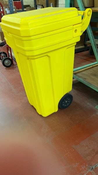 Large Rolling Recycle Bin — photo 1