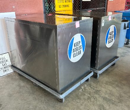 Rolling Stainless-Steel Storage Cart Lot - photo 1