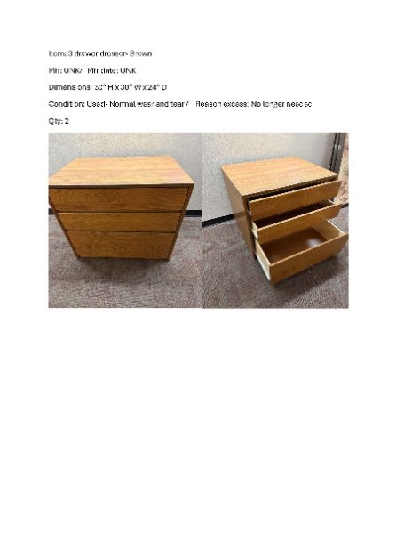 3-DRAWER NIGHT STANDS — photo 1