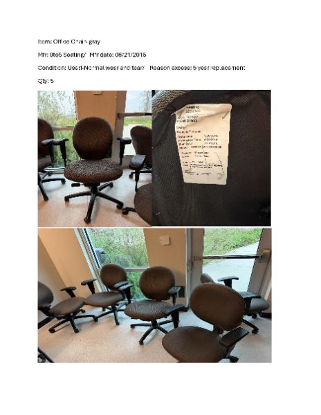 OFFICE CHAIRS-5 EA — photo 1