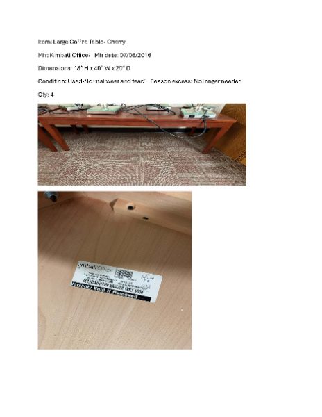 COFFEE TABLES-4 EA — photo 1