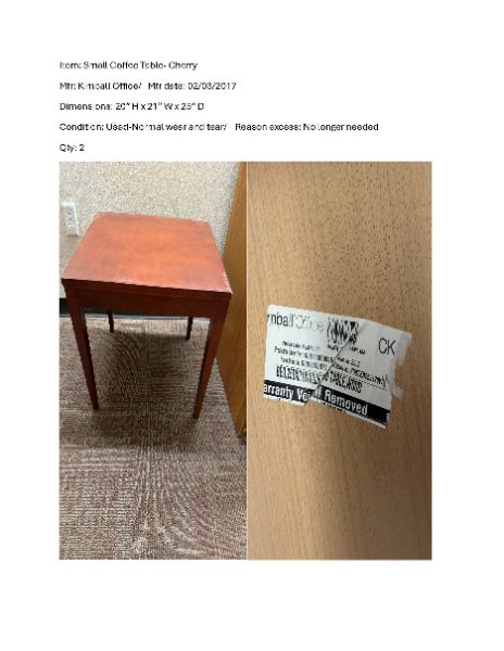 SMALL COFFEE TABLES-2 EA — photo 1