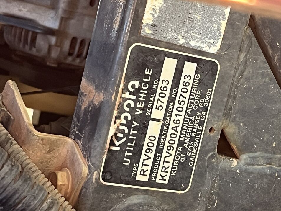 Scrap , (3) 2006 Kubota RTV900 Series utility vehicles