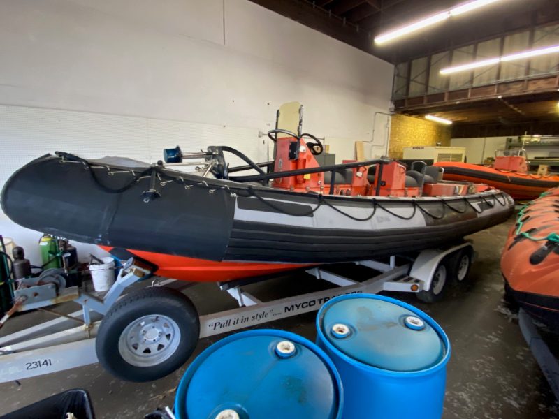 23 FOOT ZODIAC BOAT & TRAILER — photo 1