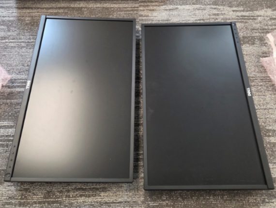 Dual Dell Monitors with Stands — photo 1