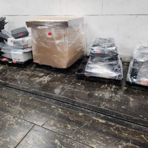 (1) LOT OF 4-PALLETS & 1-FLOOR ITEM OF ADP ELECTRONICS