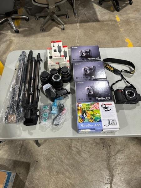 Cameras with accessories